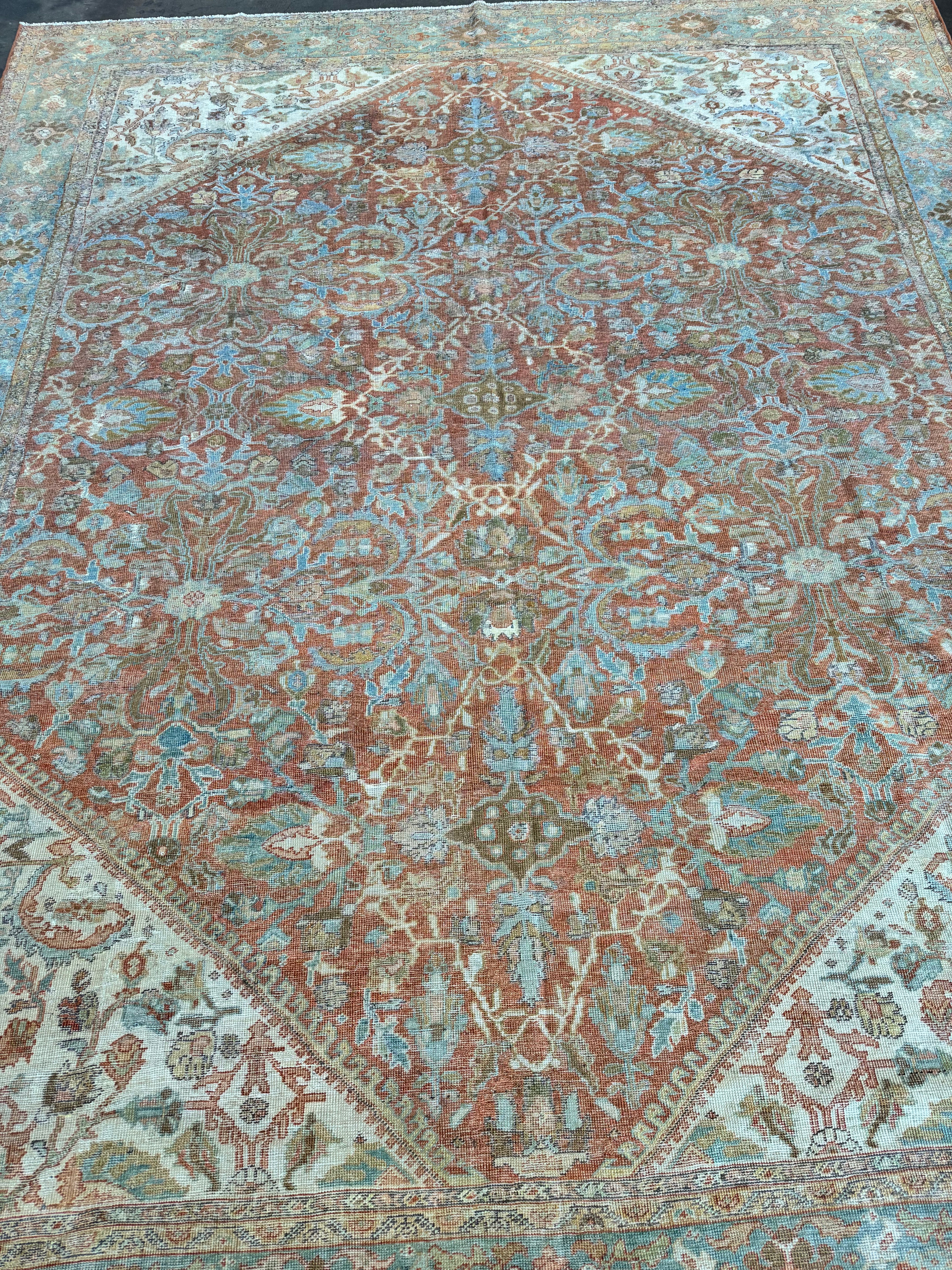 9x12 Antique Mahal Rug