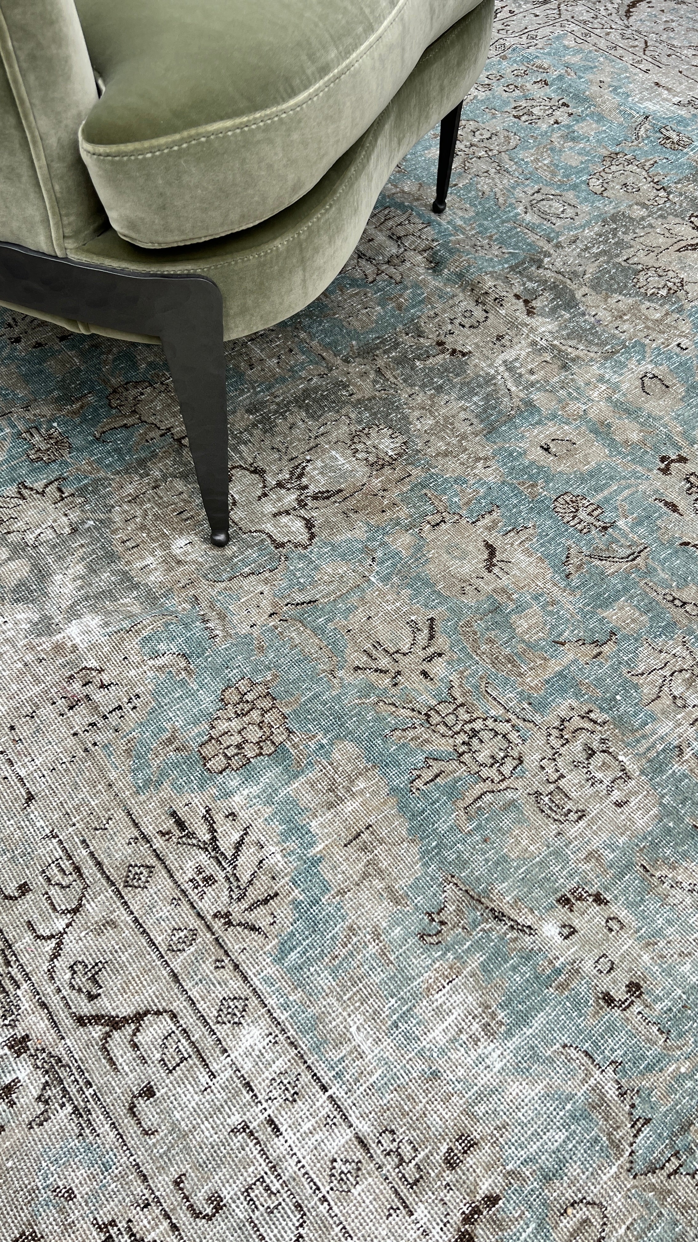 7x11 Vintage Persian Tabriz Rug