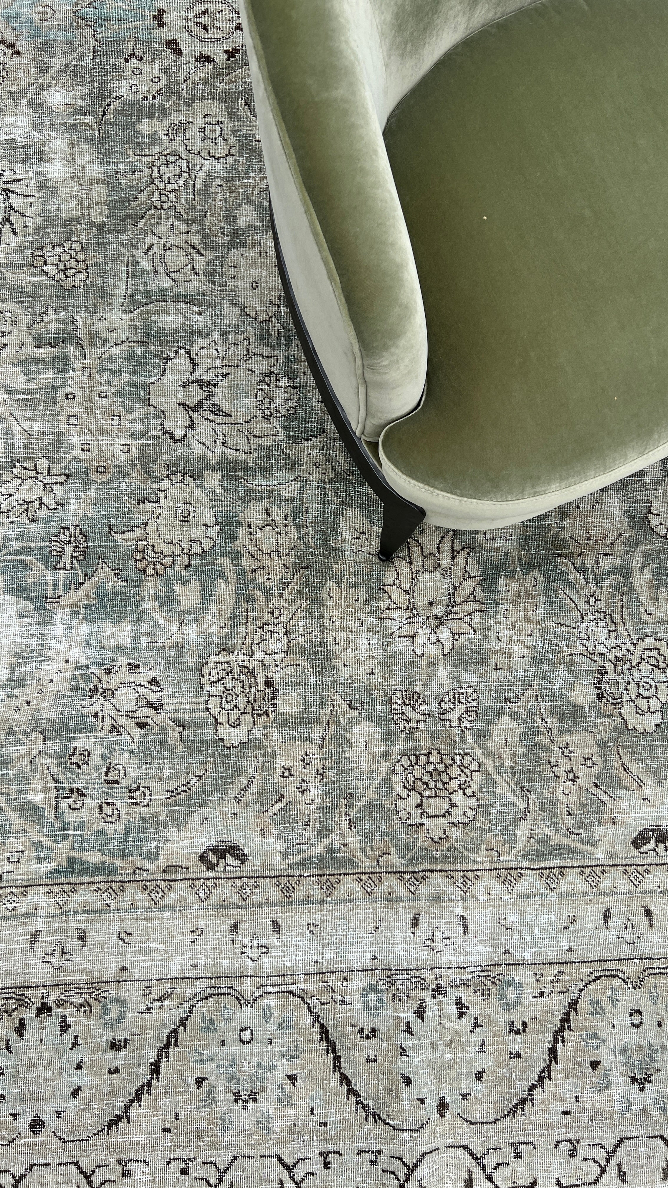 7x11 Vintage Persian Tabriz Rug