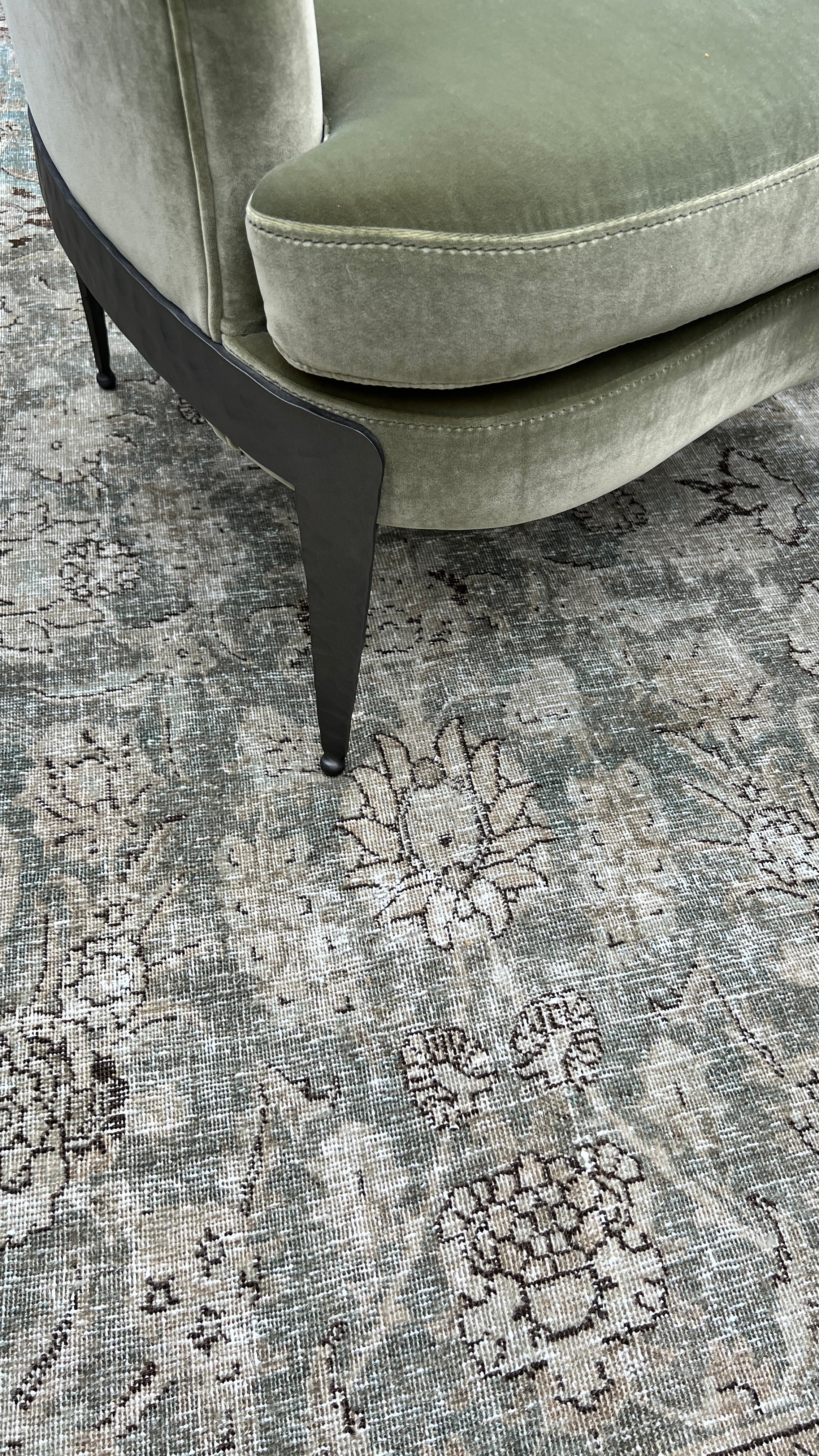 7x11 Vintage Persian Tabriz Rug