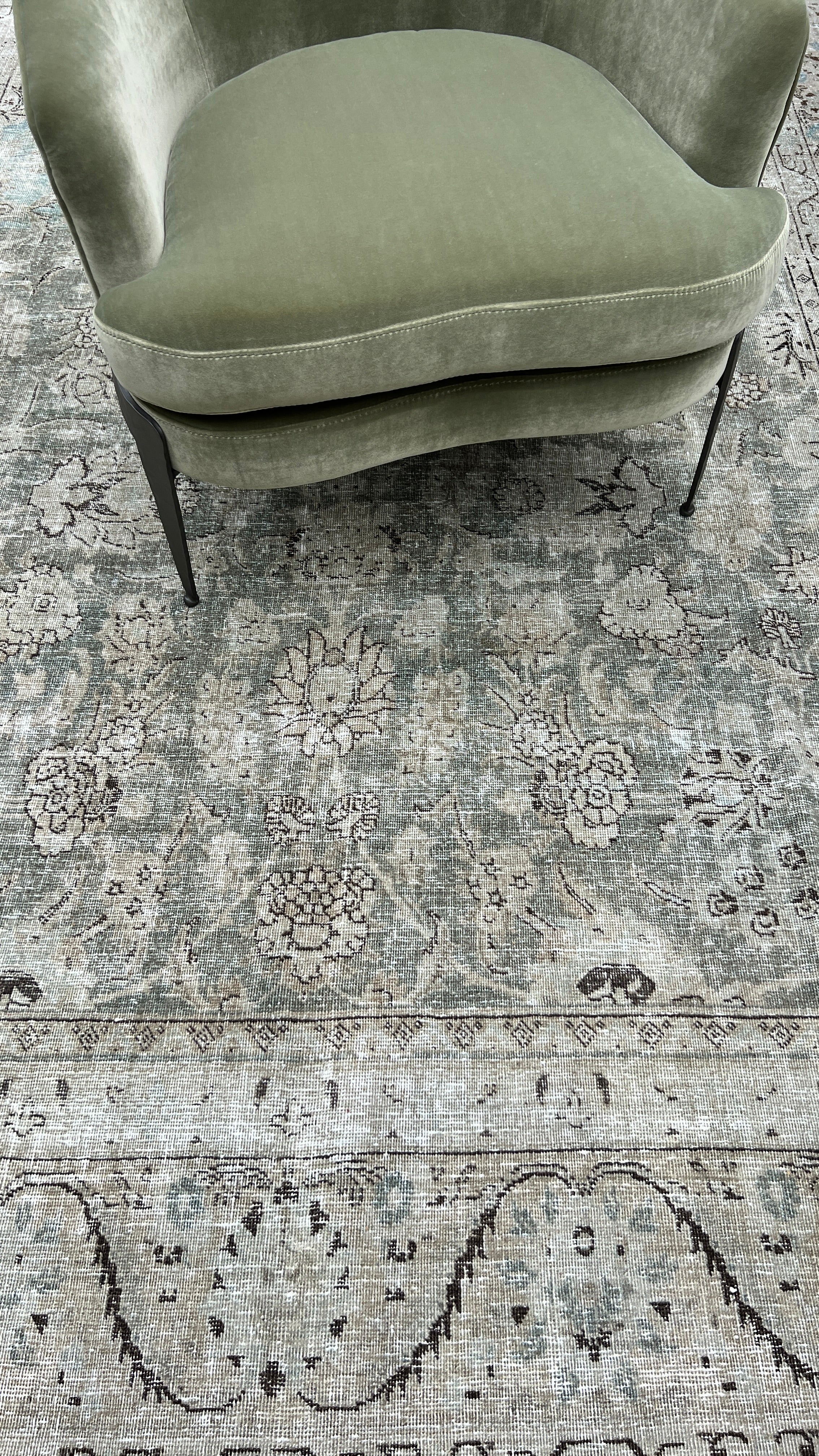 7x11 Vintage Persian Tabriz Rug