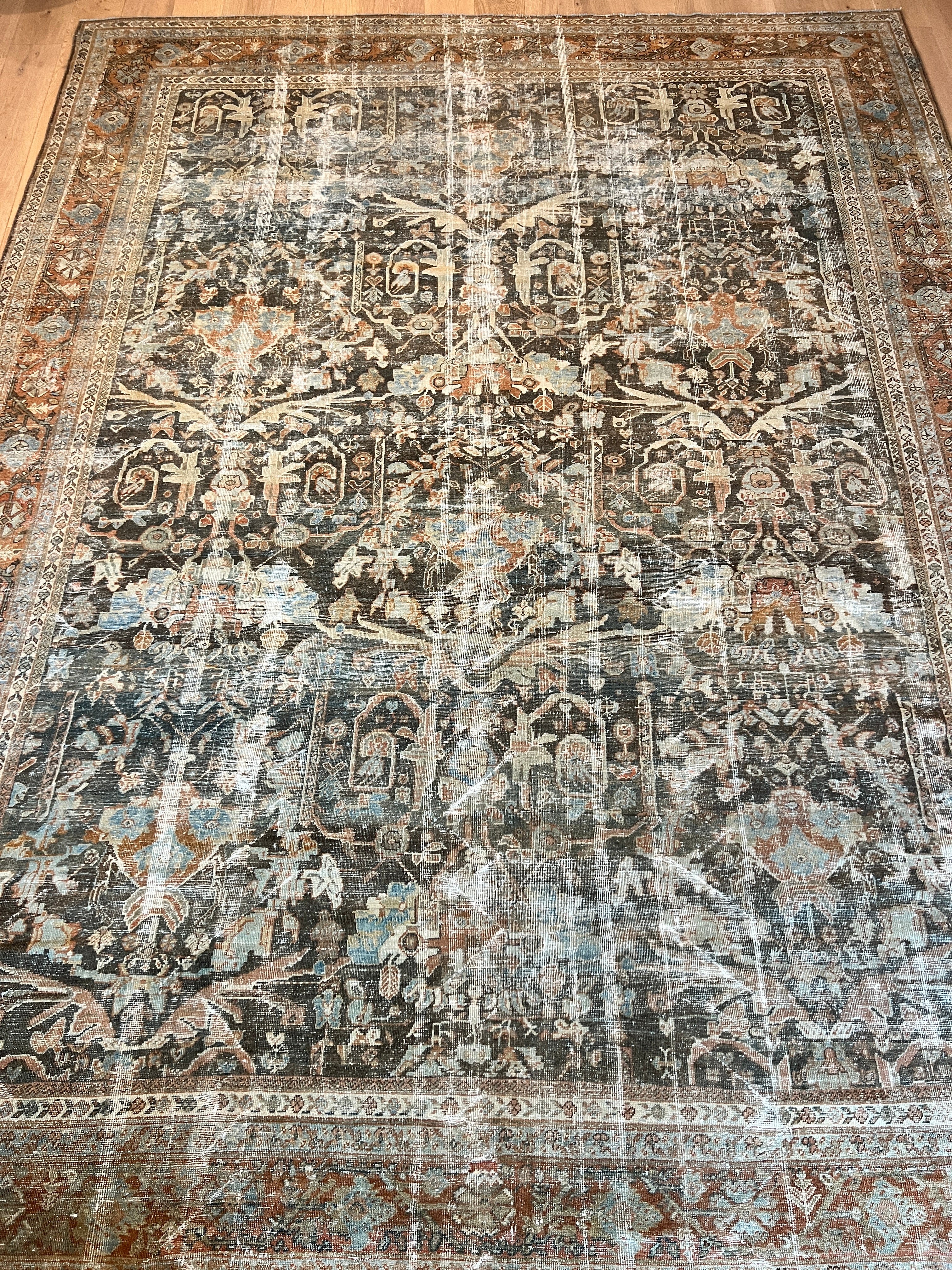 10x13 Antique Mustafi Mahal Rug