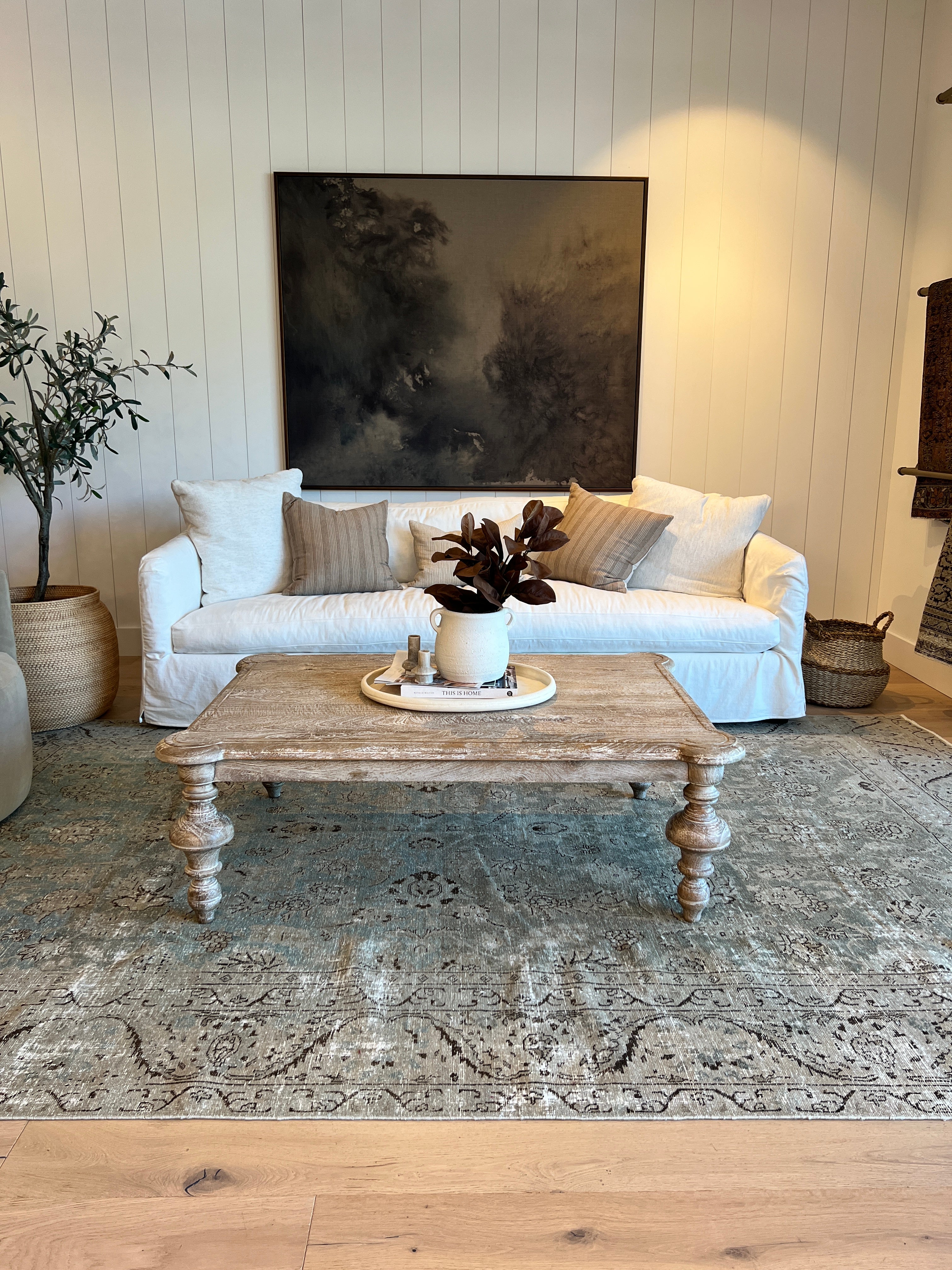 7x11 Vintage Persian Tabriz Rug