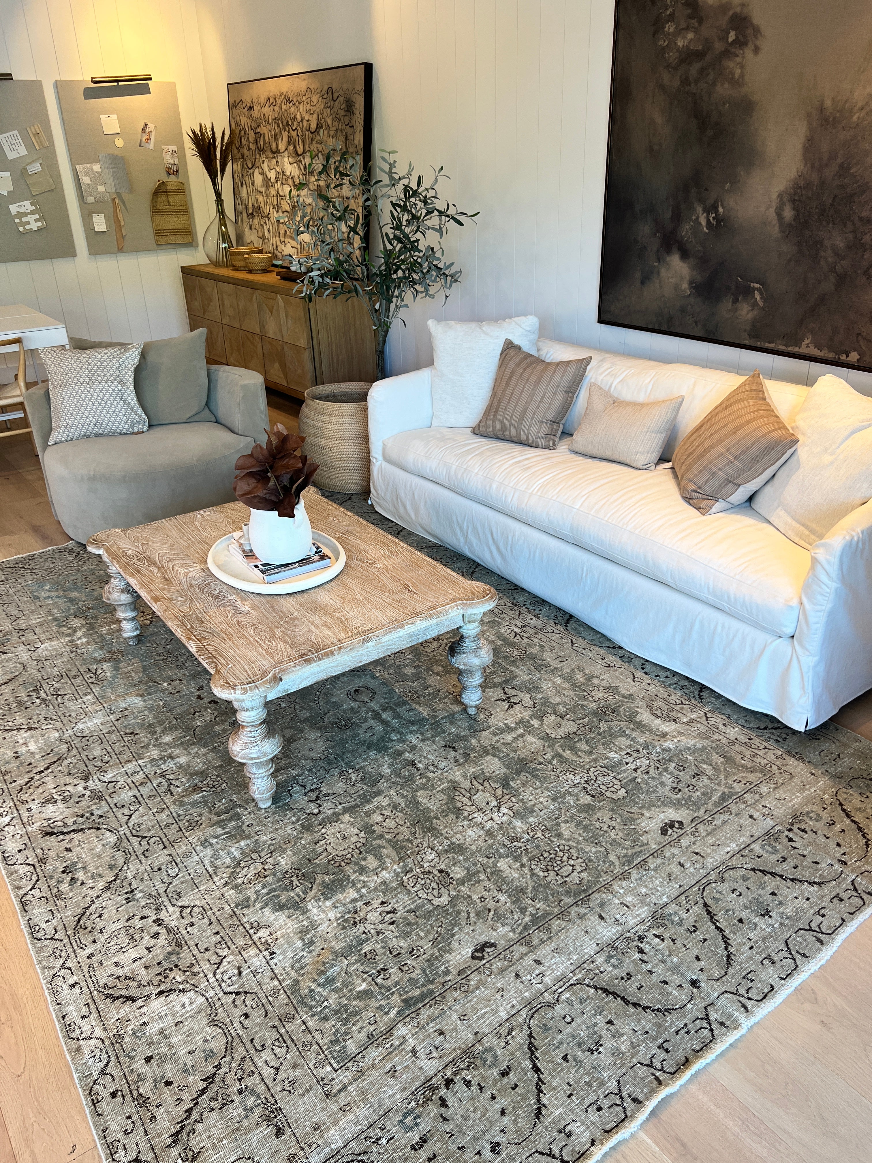 7x11 Vintage Persian Tabriz Rug