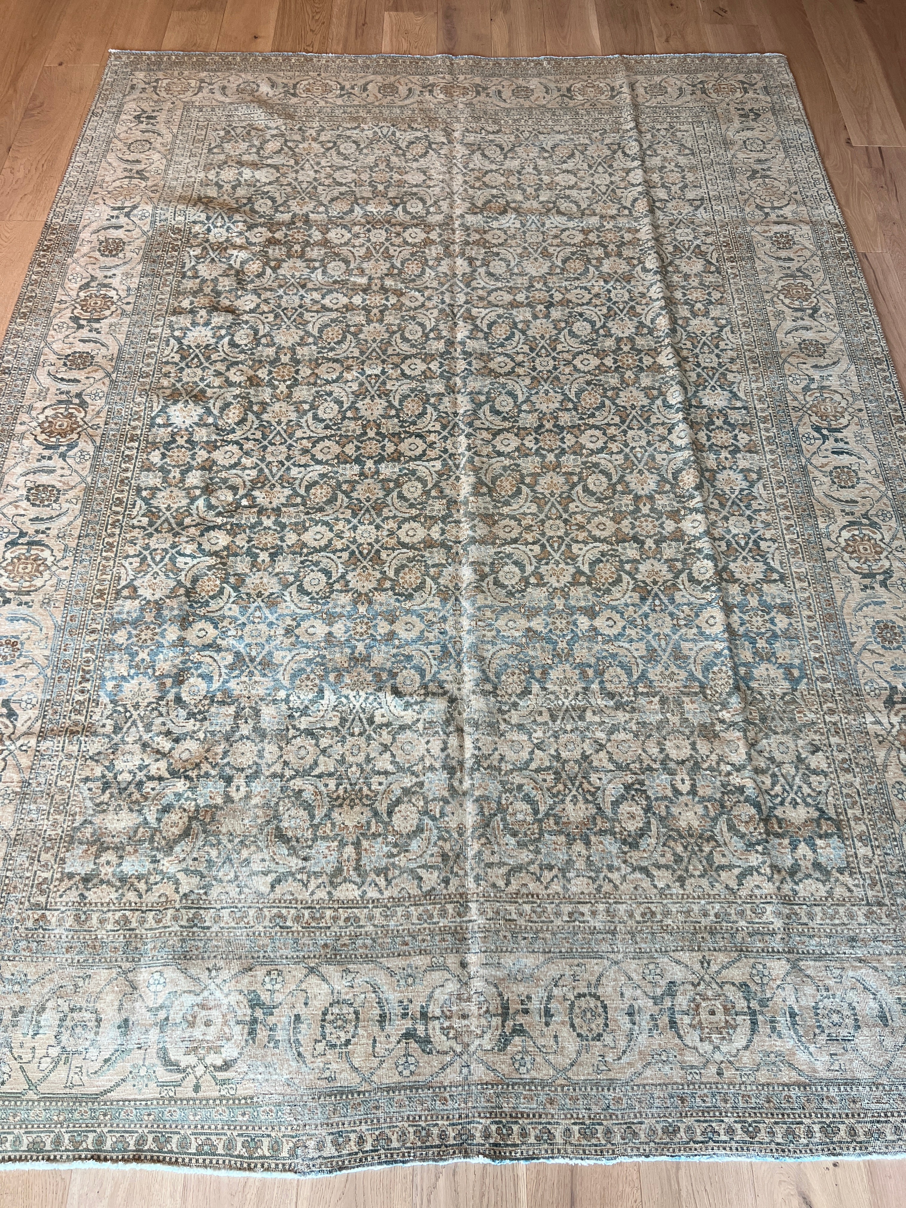 8x11 feet Antique Persian Tabriz Rug