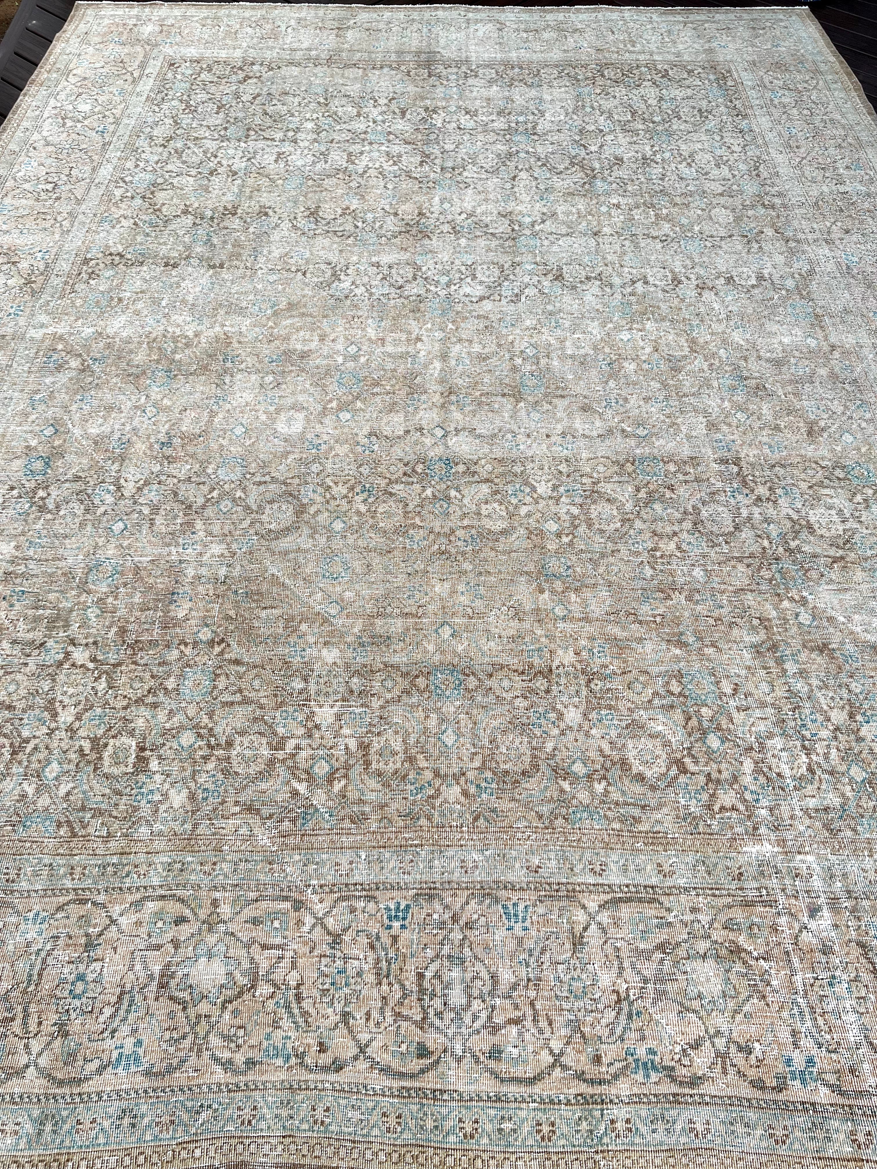 10x13 Semi-Antique Tabriz Rug