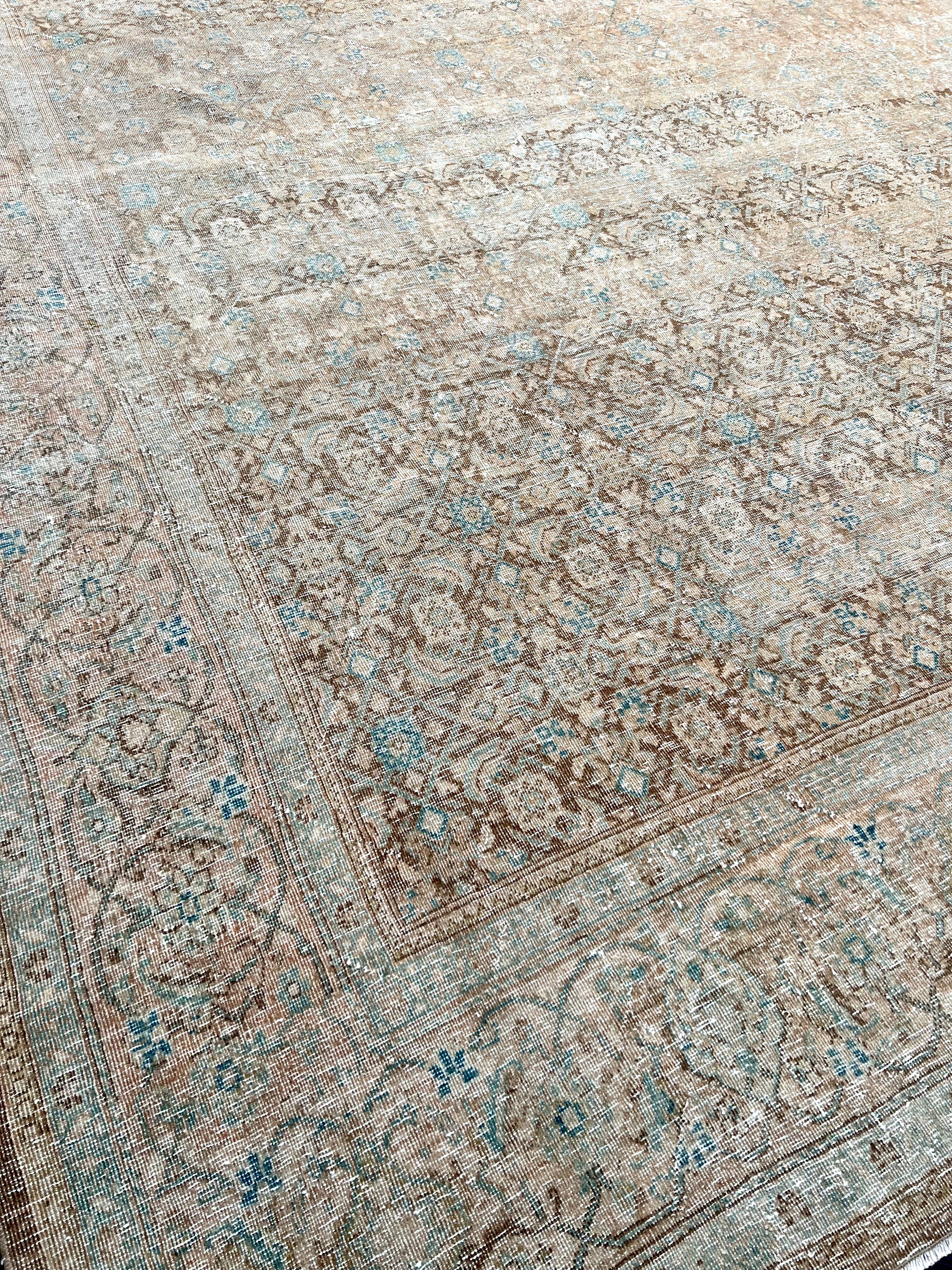 10x13 Semi-Antique Tabriz Rug